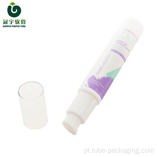 Tubo plástico de embalagem cosmética 30ml com tampa de bomba